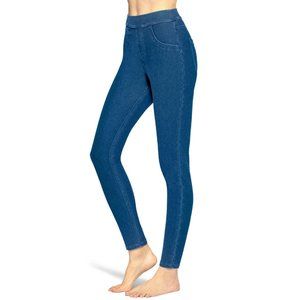 NWT Utopia By Hue Women's Mid-Rise Yoga Stretch Slim Fit Pull On Denim Leggings